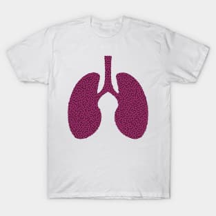 Turing Pattern Lungs (Purple Pink) T-Shirt